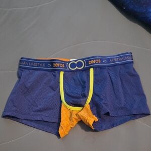 Men's Blue and Orange Boxer Briefs